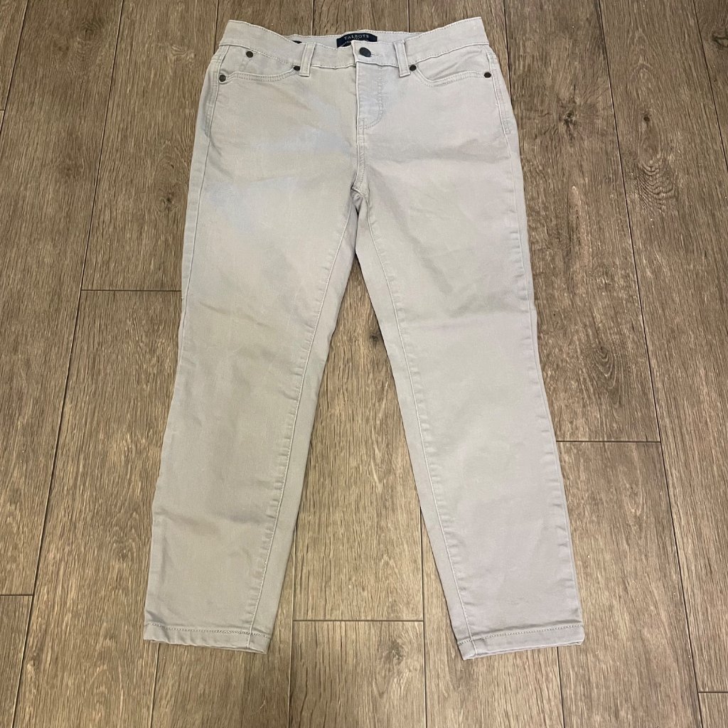 Talbots Simply Flattering 6p Gray Jegging Crop Ankle Jeans Pants